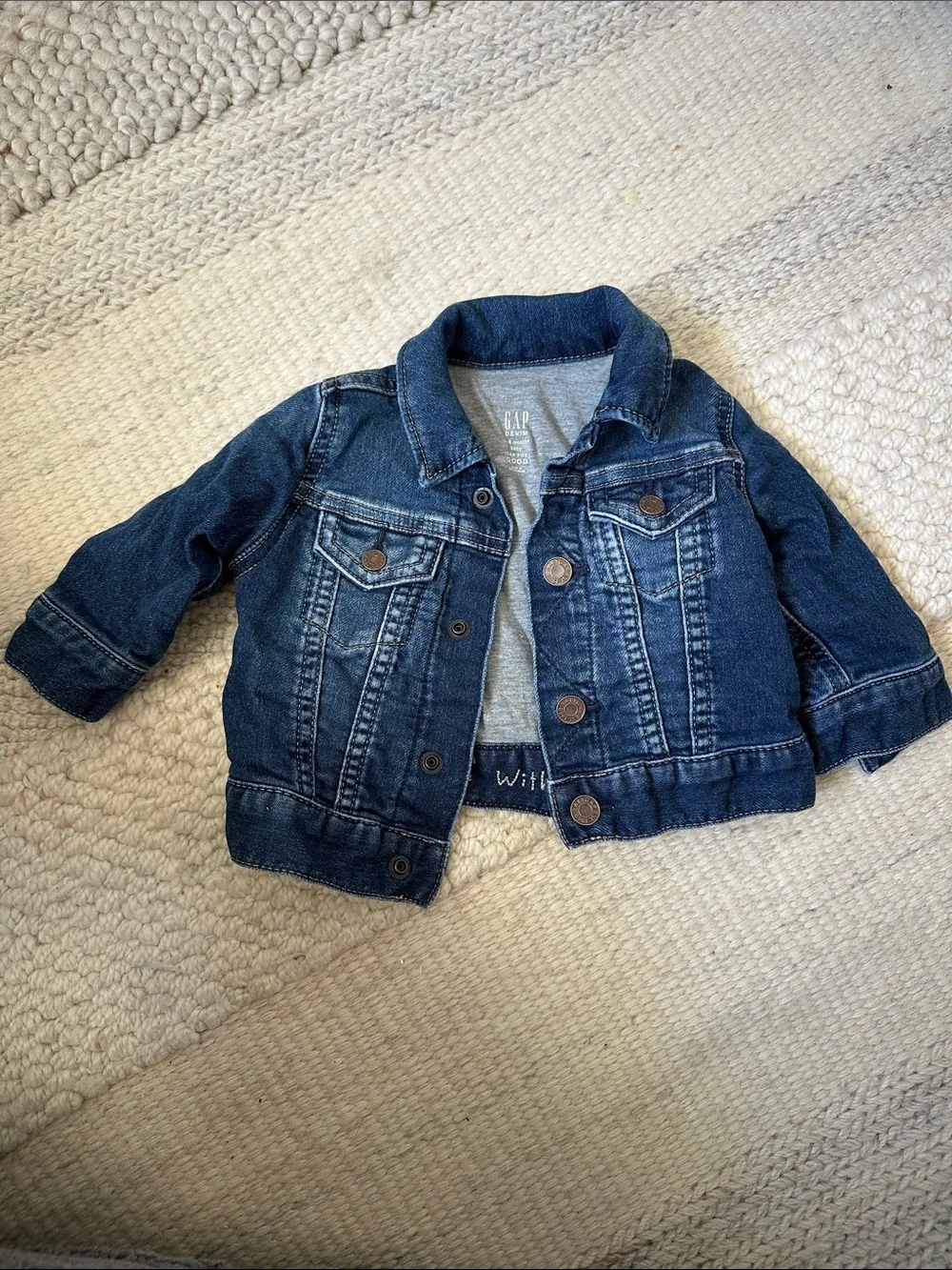 GAP baby Indigo Denim Jacket with Copper Buttons